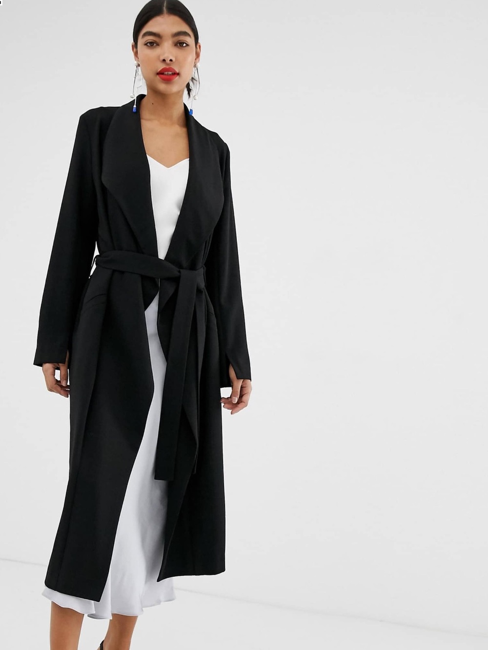 Black Lightweight Trench Coat